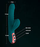 Фалоїмітатор вібратор для жінок Кролик вібратор із підігрівом Великий жіночий вібратор телескопічний, фото 6