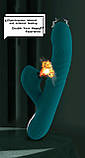 Фалоїмітатор вібратор для жінок Кролик вібратор із підігрівом Великий жіночий вібратор телескопічний, фото 4