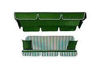 Комплект для садовых качелей King Бежево-зеленые полосы, 9493 / Зеленый однотон, 23003 (ОСТ-ФРАН ТМ)