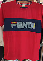 Чоловiча футболка з написом FENDI, розмiр XL, ширина 50см, довжина 69см.