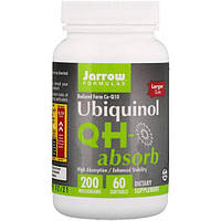 Коэнзим Jarrow Formulas Ubiquinol QH-Absorb 200 mg 60 Softgels PZ, код: 7517909