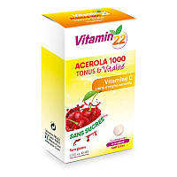 Витамин C VITAMIN'22 ACEROLA 1000 VITAMINE C NATURELLE 24 Chewable Tabs PZ, код: 7827847