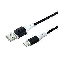 Кабель зарядки Borofone BX79 Silicone USB - Type C 3A 1 m Black-White PZ, код: 7677711