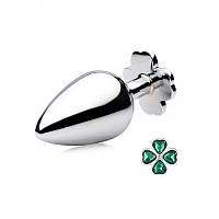 Анальна пробка Metal Clover Butt Plug Jewelry Small Green Bdsm4u FG, код: 8188359