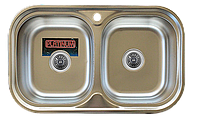 Мийка кухонна з неіржавкої сталі заокруглена Platinum 7848D CATІН 08 180 KV, код: 7229436