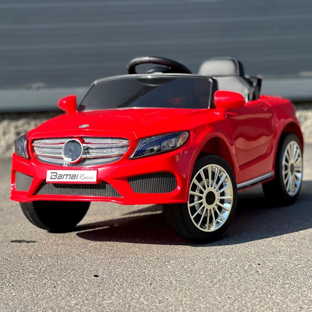 Дитячий електромобіль на акумуляторі Mercedes M 3981 з пультом радіокерування 1-5 років червоний