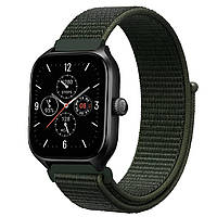 Ремешок нейлоновый на липучке BeWatch Xiaomi Amazfit BIP GTS GTR 20 мм Хаки (1011316.3UW) ET, код: 8344270