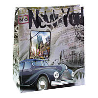 Сумочка подарочная бумажная с ручками Gift bag Нью Йорк 21х18х8.5 см (19377) CP, код: 7750659