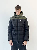 Зимняя куртка Европейка Nike хаки-черная L (1676227897 2) UP, код: 7766163