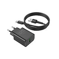 Сетевое зарядное устройство Avantis A435 QC3.0 (1USB 18W 3A) + USB кабель Micro- черный PZ, код: 8372413