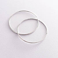 Сережки кільця в білому золоті (5.4 см) см (07149 Онікс GG, код: 6736368