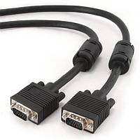 Кабель Cablexpert (CC-PPVGA-5M-B) VGA-VGA HD15M HD15M с 2-мя фер. кольцами, черный, 5м NB, код: 6703809