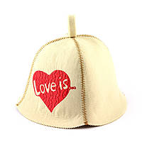 Лазнева шапка Luxyart Love is Білий (LA-409) KV, код: 1103603