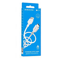 Кабель USB Borofone BX70 USB - Type C 2,4А 1м Белый BM, код: 7633939
