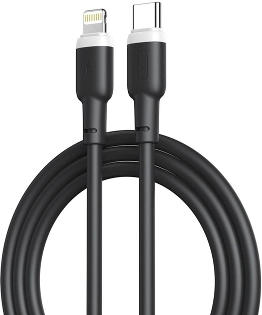 Кабель XO NB208A Type-C Liquid Silicone Data Type-c to Lighting 20W cable 1m Black