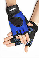 Женские перчатки для фитнеса Designed for Fitness DF Blue XS синие DH, код: 6627636