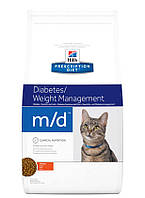 Лікувальний корм для кішок у разі цукрового діабету ожиріння Hill's Prescription Diet Feline m d з PZ, код: 7664446