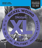 Струны для электрогитары D'Addario EXL115BT Nickel Wound Balanced Tension Medium Electric Str IN, код: 6555971