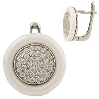Серебряные серьги Silver Breeze с керамикой (1429860) UP, код: 1193462