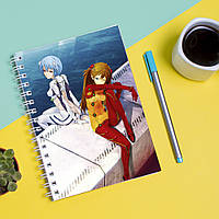 Скетчбук Sketchbook блокнот для рисования с принтом Neon Genesis Evangelion Евангелион нового EM, код: 8301576