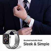 Металевий ремінець Spigen Modern Fit для Apple Watch (42/44/45/49 MM) Silver (062MP25404), фото 4