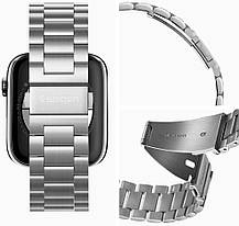 Металевий ремінець Spigen Modern Fit для Apple Watch (42/44/45/49 MM) Silver (062MP25404), фото 5
