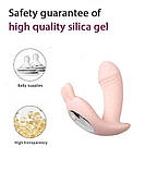 Вібратор кліторальний стимулятор, подвійний вагінальний пульсатор вуманайзер із пультом керування, фото 3