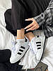 Жіночі кросівки Adidas Campus 00s Core White Кеди Адідас Кампус білі демісезон Шкіра, фото 8