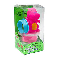 Набор для творчества Мыльная вечеринка-розовый динозавр Strateg 32106ST 2 массы и игрушка GG, код: 8317650
