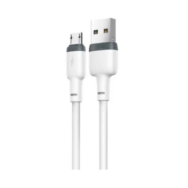 Кабель XO NB208 micro USB Liquid Silicone Data  Cable 2.4A 1м White