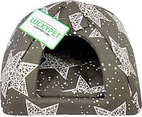 Юрта для собак и кошек Lucky Pet 1 Соня 39x39x31 см Серый (4820224210926) UL, код: 7997969