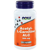 Комплекс Ацетил Карнітин NOW Foods Acetyl-L-Carnitine 500 mg 50 Veg Caps BK, код: 7518223