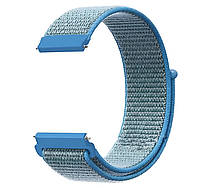 Ремешок нейлоновый на липучке для смарт-часов BeWatch Универсальный 20 мм Blue (1011342.1) ET, код: 8344767
