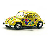 Машинка Kinsmart Volkswagen Beetle желтая (KT5375FW) TR, код: 7761417