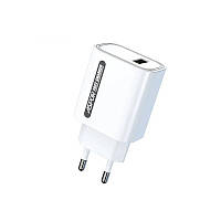 Мережевий зарядний пристрій Aspor A803 (USB 18W) — білий EV, код: 8372469