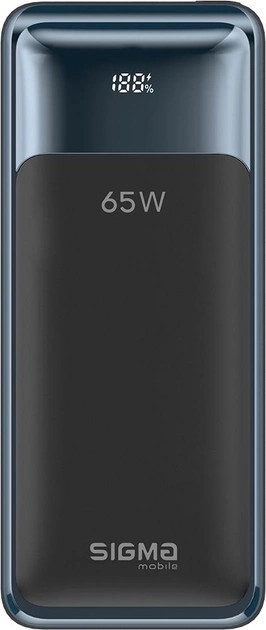 Акумулятор зовнішній Sigma X-power SI30A5QLX 30000 mAh із заряджанням ноутбука, фото 1