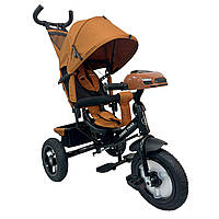 Велосипед трехколесный детский с родительской ручкой TURBO TRIKE MT 1006-11 Оранжевый