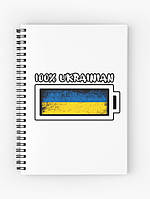 Скетчбук Sketchbook блокнот для рисования с принтом 100% Ukrainian А3 Кавун 48 EM, код: 8301736
