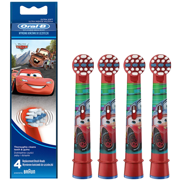 Насадки на зубні щітки Oral-B EB10 "Тачки" дитячі (4 шт.)