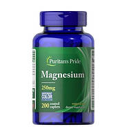 Мікроелемент Магній Puritan's Pride Magnesium 250 mg 200 Caplets PZ, код: 8206820