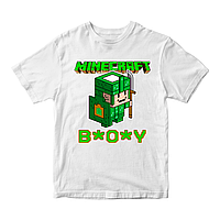 Футболка белая с принтом онлайн игры Minecraft BOY Minecraft Кавун 7-8 лет ФП012030 NX, код: 8379436