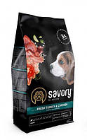 Сухой корм для щенков всех пород Savory Puppy rich in Fresh Turkey Chicken с индейкой и кури XN, код: 7483873