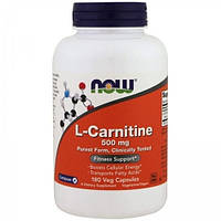 Карнитин NOW Foods L-Carnitine 500 mg 180 Veg Caps BK, код: 7520346