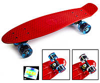 Классический пенниборд (Penny Board) с подсветкой колес Красный ET, код: 5551036