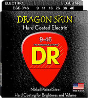 Струны для электрогитары DR DSE-9 46 Dragon Skin K3 Coated Electric Guitar Strings 9 46 EV, код: 6555889