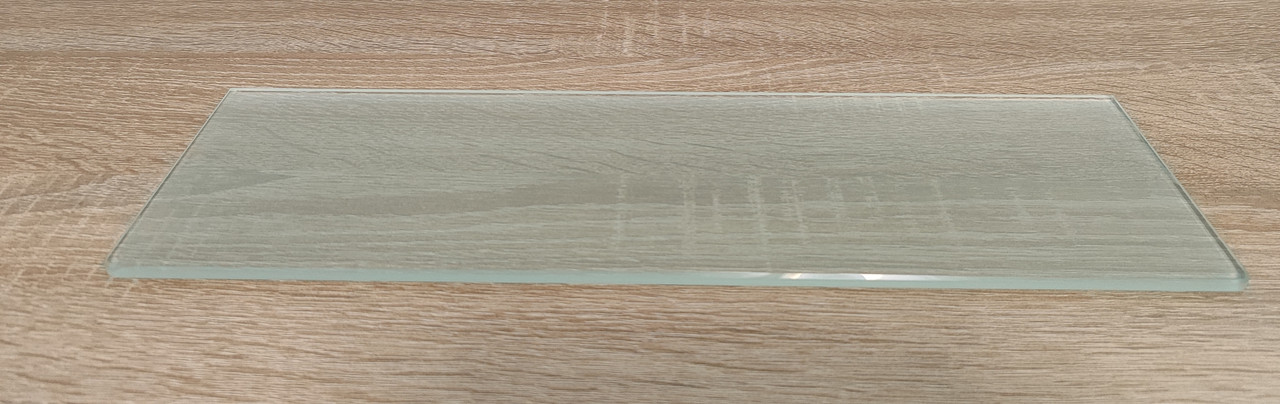 Поличка скляна пряма матова 6 мм 40 х 12 см