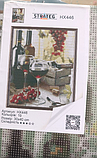 Алмазна вишивка на підрамнику Вино у келихах 30х40 алмазна мозаїка круглими стразами натюрморти Strateg HX446, фото 2