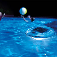 Лампа LED поплавок INTEX для бассейна водонепроницаемая работает от солнечной батареи 5 режимов