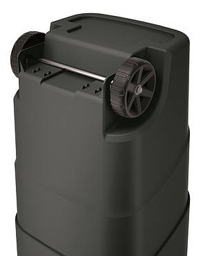 Бак для сміття Prosperplast Wheeler 110 л, антрацит, синя кришка, фото 4