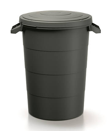 Бак для сміття Prosperplast Smooth 80 л, чорний, фото 2